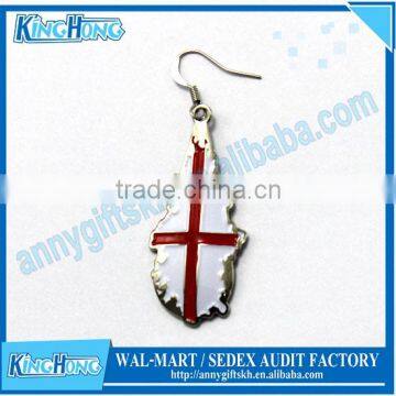 Fashion Enamel Metal Earring Stand With National Flag Design photo-2