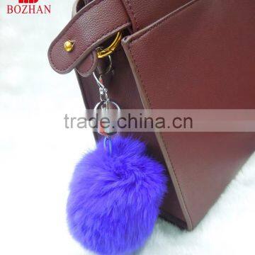 Wholsale Genuine Rabbit Fur Handbag Accessories Key Holder photo-2