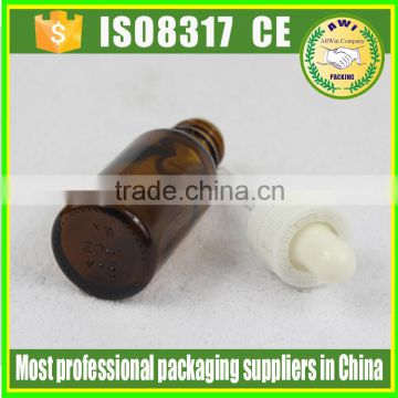 30ml serum amber glass bottle with dropper and lid