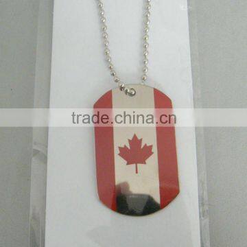 Canada flag dog tag