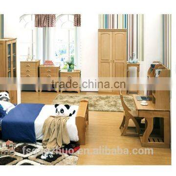 natural beech wood modern multifunctional children double size bed in bedroom furniture