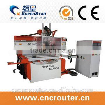 single arm cnc router with carousel auto tool changer cutting saw 1325 9.0kw HSD spindle