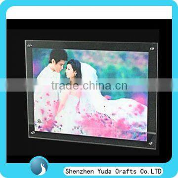 desktop acrylic wedding photo frame with screws cheap wedding backdrop frame custom made in China