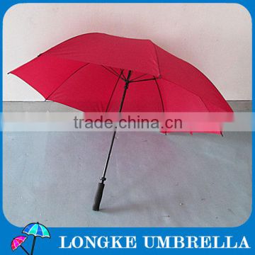 wine red Windproof Golf Umbrella/fiberglass golf umbrella