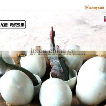 Artificial dinosaur eggs in dinosaur nest