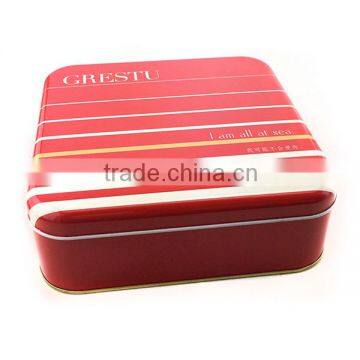 accept custom printed square candy tin box with factory price