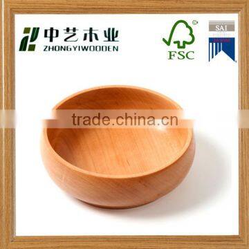 Antique Design Acacia Hardwood Natural Bamboo Wood Salad Bowl Wholesale photo-5