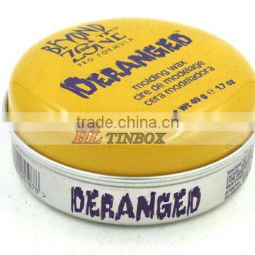 Aluminum Round Cosmetics Tin Can Wax Tin Box