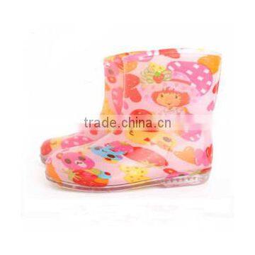 Factory outlet girl's rainboots, cute pvc rain shoes, water proof shoes