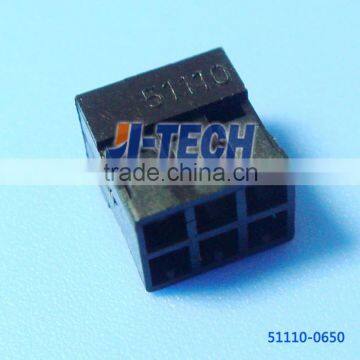 2.0mm pitch 6 pin connector female molex connector 51110-0650 crimp housing without Center Polarization Key with Locking Ramp