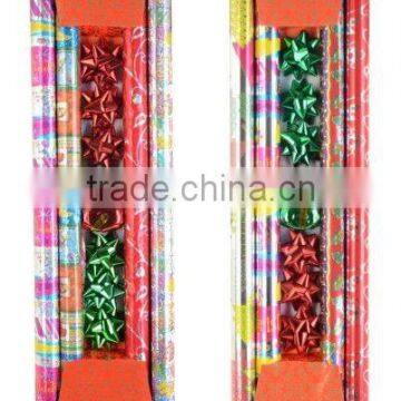 Laser Decorative Gift Wrapping Paper Roll Set