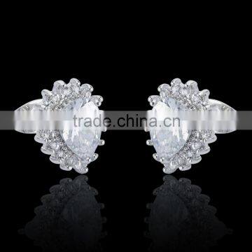 2016 Oval Cut Cubic Zircon Stud Earring Prong Setting Jewelry Wedding Jewelry photo-5