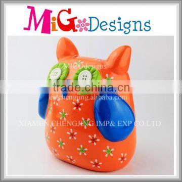 China Supplies Customized Owl Design Piggy Bank For Sale