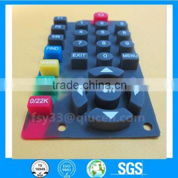 OEM custom good force Silicon keypad rubber keypad and keyboard / PCB membrane switch