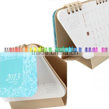 cheap and high paper table calendar design 2013