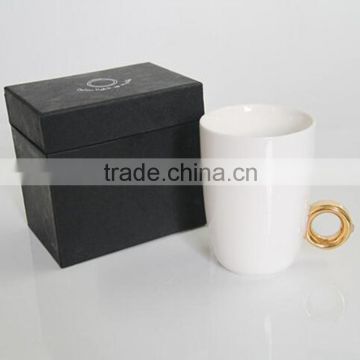 Romantic creative ceramic ring cup for wedding using gift mug