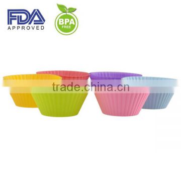 eco-friendly durable reusable silicone cupcake mold for muffin