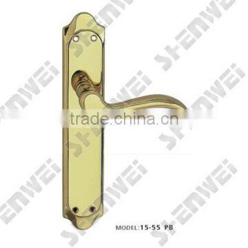 door lever handle on plate, brass door handle, furniture hardware, furniture handle, door handle