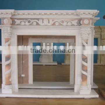 carving stone indoor fireplace