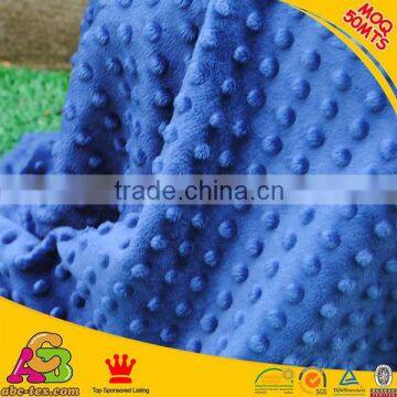 27 Colors Available 10 Mts Moq Navy Blue Super Soft Bubble Minky Fabric