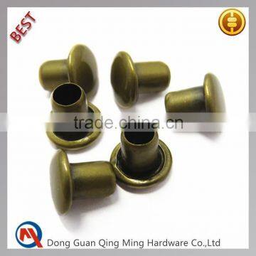 Popular Metal decorative Tubular Rivet for leather,Brass Rivet For handbag