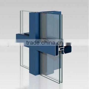 6000 Series Extrusion Aluminum Frameless Double Glass Curtain Wall photo-5