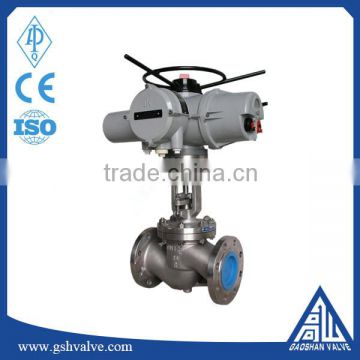 Flange connection quick shut off electric globe valve