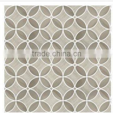 New Bright Colored Marble Waterjet Mosaic Floor Tile
