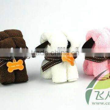 Dog shape cake towel/Dog towels/Dog Towel Treat