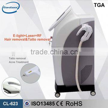 Bipolar RF Nd Yag Laser E-light IPL Hair Eye Line Removal Painless Removal Wrinkle Removal Machine Multi-Function Beauty Equipment Clinic Acne Removal