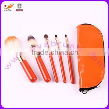 5 PCS Best Quality Makeup Brush Set With Orange Colored Handle