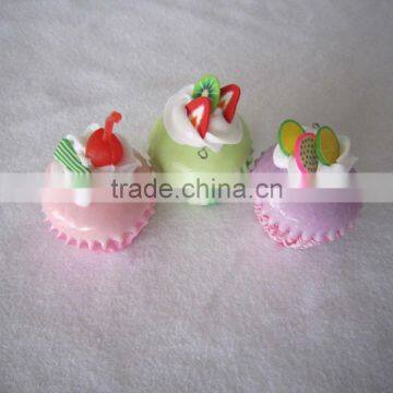 PVC macaron model with fruits and cream | New creative gift props | Yiwu Sanqi Crafts - Fake food manufacturer in China