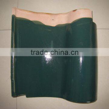 Clay Material Green Glazed Roof Tiles