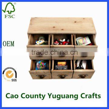 Drawer Makeup Box Wooden Drawer Storage Box 6 Drawer Cabinet Box photo-4