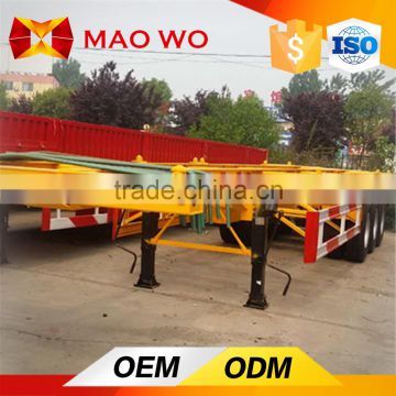 Cheap price tri-axle 40ft skeletal container semi trailer for sale