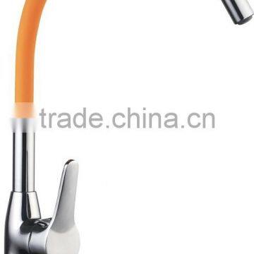 kithcen sink faucet withflexible gooseneck hose silcone outer tube with arbitrary bending shape