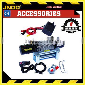 4wd wireless remote control 24 volt 8500lb electric winch