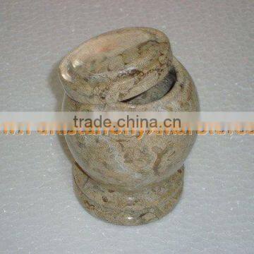 DECORATIVE FOSSIL MARBLE CREMATION URNS photo-3
