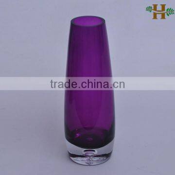 Mouth Blown Stained Glass Vases With Bubble photo-4