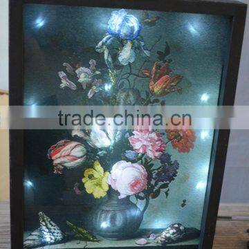 2016 New Style LED Lighted Wooden Picture Frame With Inductive Switch