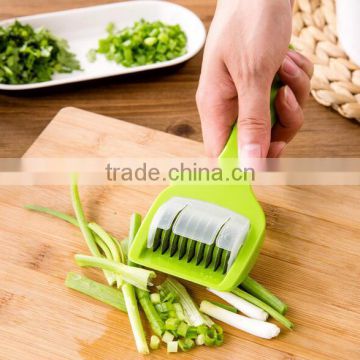 CY144 Stainless Steel Kitchen Accessories Gadgets Cooking Tools Blade Green Onion Chopper Slicer Garlic Coriander Cutter Chopper