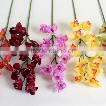 SJ10111098 Artificial Silk Cymbidium Flowers/decorative Fabic Orchids photo-6