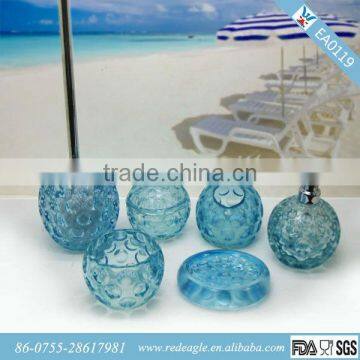 EA0119 clear glass bath set/glass bath set/glass bathroom set