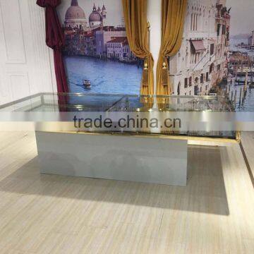 New Design Golden Glass Top Wedding Table With Crystal photo-4