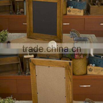 Wood Frame Chalkboard Single-Sided Blackboard With Hooks Zakka Furnishing Articles Vintage Style 39*39*40cm