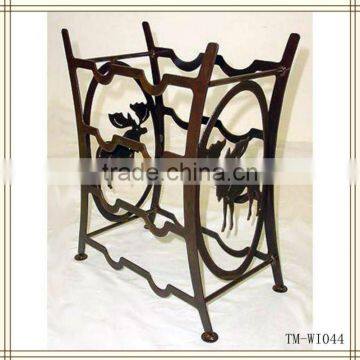 Metal novelty wine rack