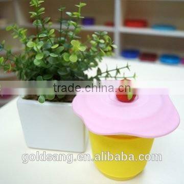 FDA Standard Cute Designing Silicone Cup Cover Food Grade Silicone photo-2