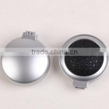 High Quality Round Plastic Foldable Pocket Compact Decorative Mirror With Hair Brush photo-3