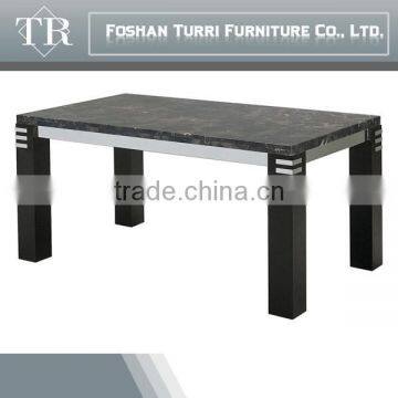 Newest Design Black Stone Marble Top Oak Wood Base TV Stand photo-2