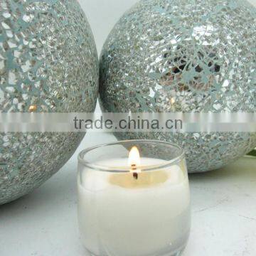 Silvery Crackle Tree Decoration Mirrored Carpet Hollow Glass Sphere